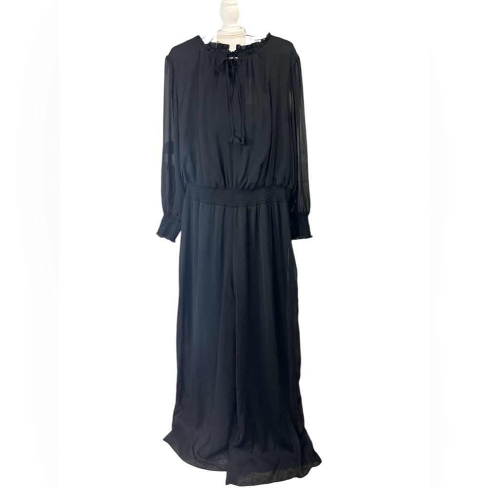 MSK Black Long Sleeve Jumpsuit Romper